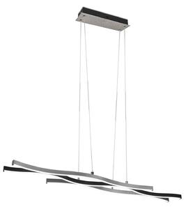 Lampada a Sospensione da Interno a LED in Metallo Alluminio spazzolato