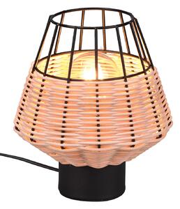 Lampada da Tavolo da Interno Attacco E27 in Tessuto Naturale