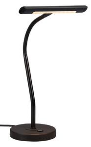 Lampada da Tavolo da Interno a LED in Metallo Nero Opaco