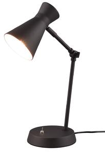 Lampada da Tavolo da Interno Attacco E27 in Metallo Nero Opaco