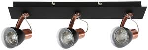 Lampada da soffitto orientabile Markus, color rame e nero, 3xGU10x50W, metallo, dimensioni: 17x47x8 cm, IP20, Candellux