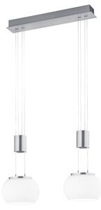 Lampada a Sospensione da Interno a LED in Alluminio Nichel Satinato