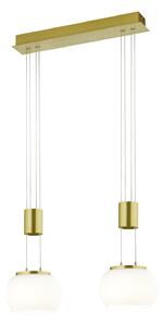 Lampada a Sospensione da Interno a LED in Alluminio Ottone Opaco