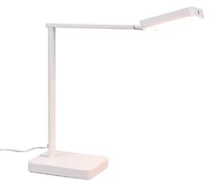 Lampada da Tavolo da Interno a LED in Metallo Bianco Opaco