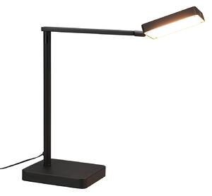 Lampada da Tavolo da Interno a LED in Metallo Nero Opaco