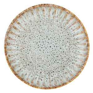 Piatto da portata blu e beige in gres ø 17 cm Fleur – Bloomingville