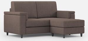 Divano 2 Posti con Pouf 148x155x85 cm Marrak in Tessuto Talpa