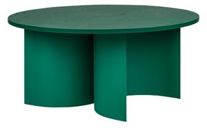Tavolino da salotto rotondo verde con piano effetto frassino ø 95 cm Gavo – noo.ma
