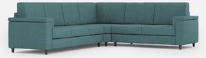 Divano Angolare 6 Posti 286x226x85 cm Marrak in Tessuto Petrolio