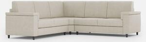 Divano Angolare 5 Posti 226x226x85 cm Marrak in Tessuto Latte