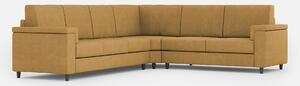 Divano Angolare 6 Posti 286x226x85 cm Marrak in Tessuto Ocra