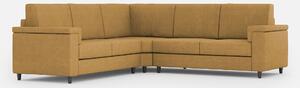 Divano Angolare 5 Posti 226x226x85 cm Marrak in Tessuto Ocra