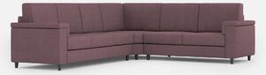 Divano Angolare 6 Posti 286x226x85 cm Marrak in Tessuto Prugna