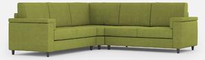 Divano Angolare 5 Posti 226x226x85 cm Marrak in Tessuto Verde