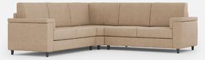 Divano Angolare 5 Posti 226x226x85 cm Marrak in Tessuto Beige
