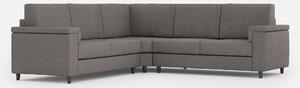 Divano Angolare 5 Posti 226x226x85 cm Marrak in Tessuto Grigio