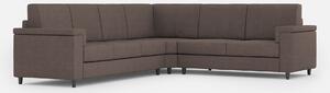 Divano Angolare 6 Posti 286x246x85 cm Marrak in Tessuto Talpa