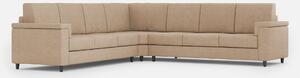 Divano Angolare 7 Posti 286x286x85 cm Marrak in Tessuto Beige