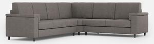 Divano Angolare 6 Posti 286x226x85 cm Marrak in Tessuto Grigio
