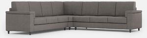 Divano Angolare 7 Posti 286x286x85 cm Marrak in Tessuto Grigio