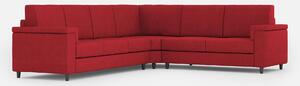 Divano Angolare 6 Posti 286x226x85 cm Marrak in Tessuto Rosso