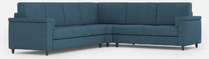 Divano Angolare 6 Posti 286x226x85 cm Marrak in Tessuto Avio