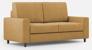 Divano 2 Posti 148x85x85 cm Sakar in Tessuto Ocra