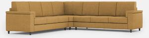 Divano Angolare 7 Posti 286x286x85 cm Marrak in Tessuto Ocra