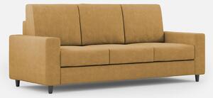 Divano 3 Posti 208x85x85 cm Sakar in Tessuto Ocra