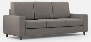 Divano 3 Posti 208x85x85 cm Sakar in Tessuto Grigio