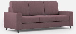 Divano 3 Posti 208x85x85 cm Sakar in Tessuto Prugna