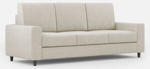 Divano 3 Posti 208x85x85 cm Sakar in Tessuto Latte