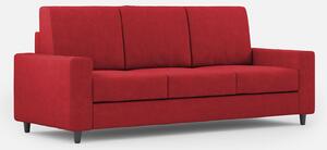 Divano 3 Posti 208x85x85 cm Sakar in Tessuto Rosso