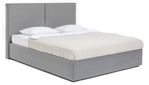 Letto matrimoniale imbottito grigio con contenitore con rete inclusa 180x200 cm Thessa Bold – Bonami Selection