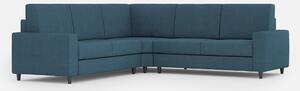 Divano Angolare 5 Posti 226x226x85 cm Sakar in Tessuto Avio