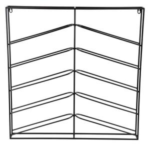 Portabottiglie da parete nero in metallo numero di bottiglie 10 67x66x7,5 cm Cuadro – PT LIVING