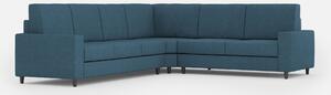 Divano Angolare 6 Posti 286x226x85 cm Sakar in Tessuto Avio