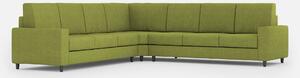 Divano Angolare 7 Posti 286x286x85 cm Sakar in Tessuto Verde