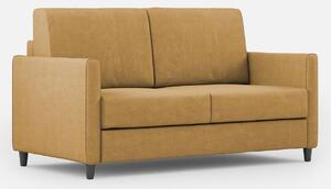 Divano 2 Posti 138x85x85 cm Karay in Tessuto Ocra