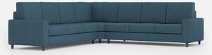 Divano Angolare 7 Posti 286x286x85 cm Sakar in Tessuto Avio