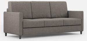 Divano 3 Posti 198x85x85 cm Karay in Tessuto Grigio