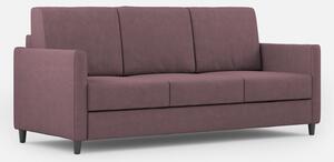 Divano 3 Posti 198x85x85 cm Karay in Tessuto Prugna