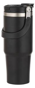 Bottiglia bottiglia da viaggio nera in acciaio inox 1 l Eco – Ladelle