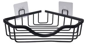 Mensola da bagno senza foratura/ad angolo nera opaca in alluminio Filaire Aluminium – douceur d'intérieur