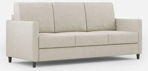 Divano 3 Posti 198x85x85 cm Karay in Tessuto Latte
