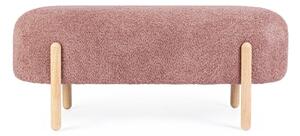 Panchina color terracotta in imbottito con rivestimento in bouclé Dayla – Bizzotto