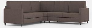 Divano Angolare 5 Posti 221x221x85 cm Karay in Tessuto Talpa