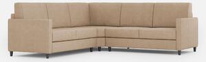 Divano Angolare 5 Posti 221x221x85 cm Karay in Tessuto Beige
