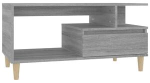 Tavolino da Salotto Moderno,Tavolino Caffè,Tavolino Consolle Nero 80x50x40  cm in Legno Multistrato -BN22690