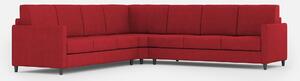 Divano Angolare 7 Posti 281x281x85 cm Karay in Tessuto Rosso